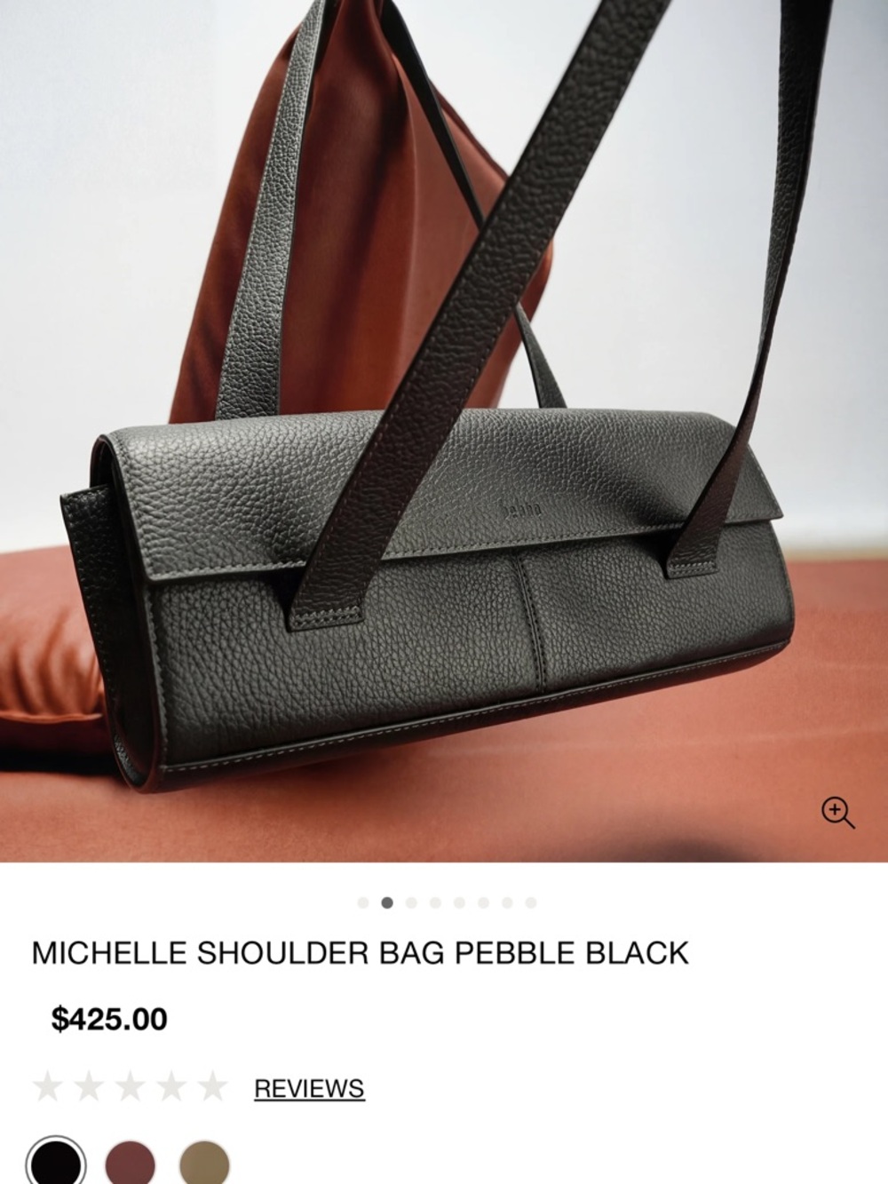 Behno NYC Black Women’s Shoulder Bag - Minimal Leather Design - Picture 5 of 10